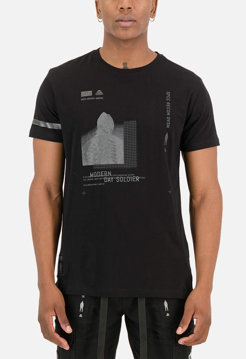 S.P.C.C - Recon Noir Fashion Regular Fit Tees - Black