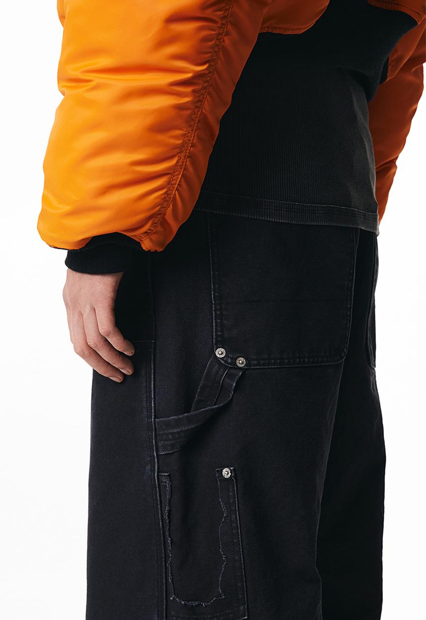 H&M - Canvas worker trousers - black 