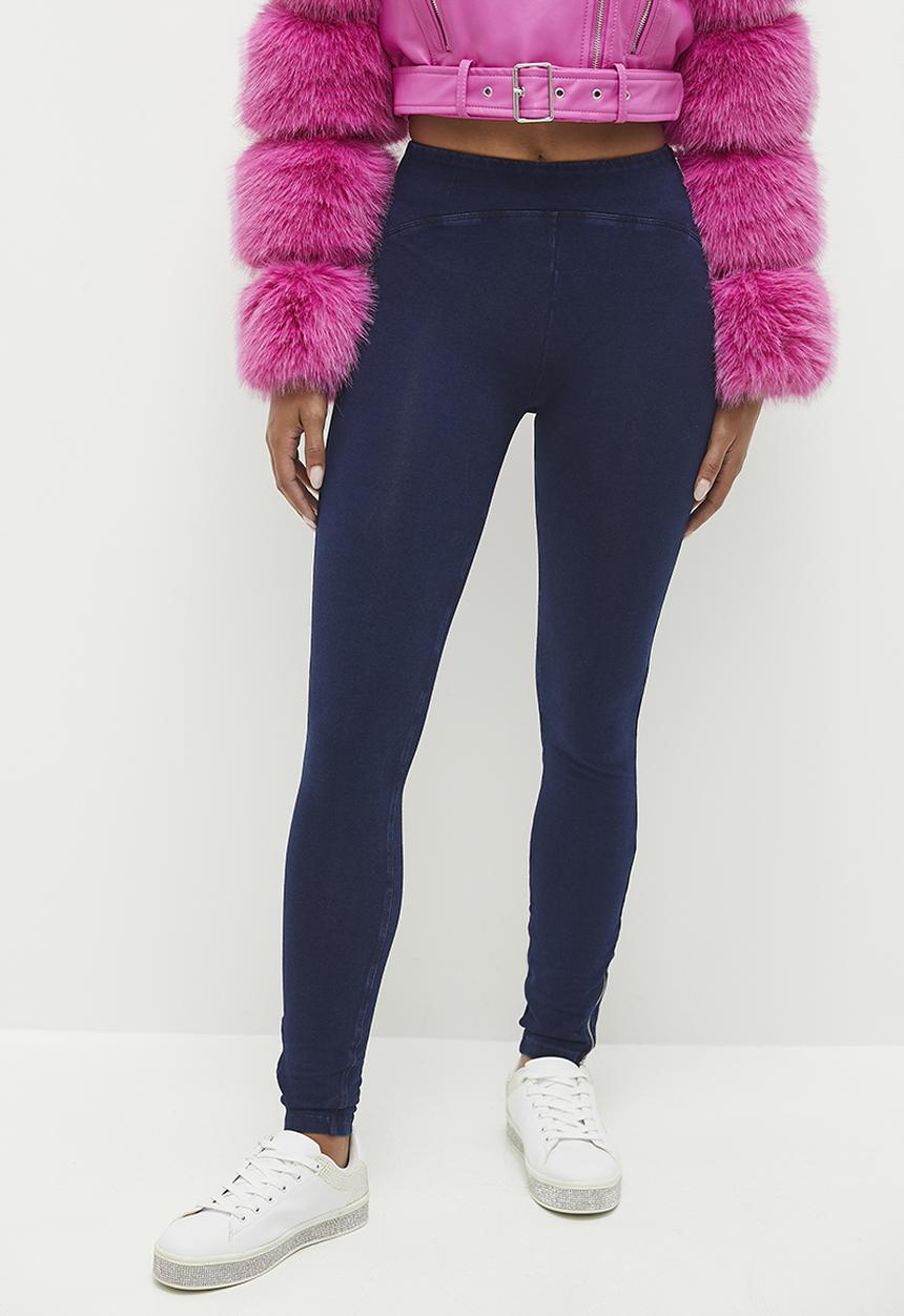 SISSY BOY - High Rise Knit Jegging With Zip Detail - Dk Vintage