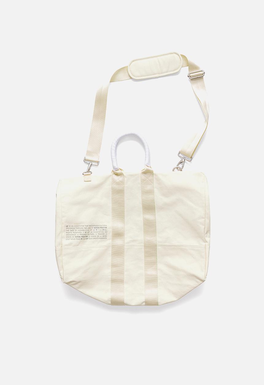 H&M - Canvas weekend bag - light beige 