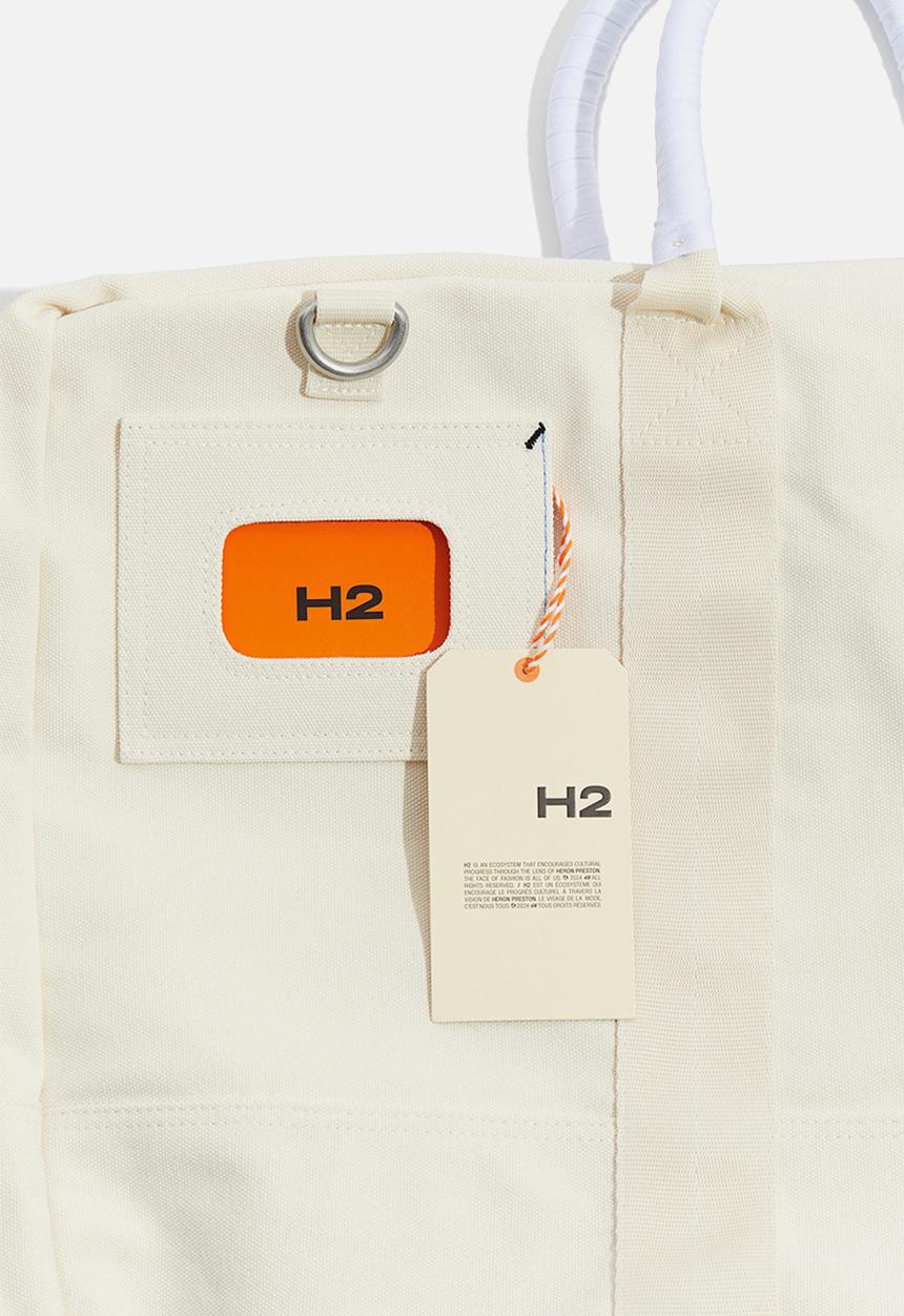 H&M - Canvas weekend bag - light beige 