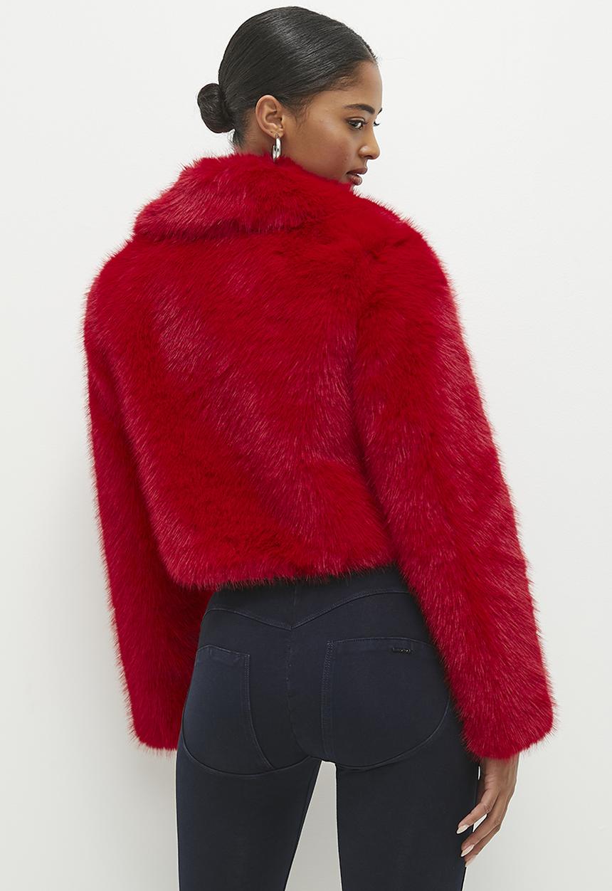 SISSY BOY - Full Fur Bolero Jacket - Red