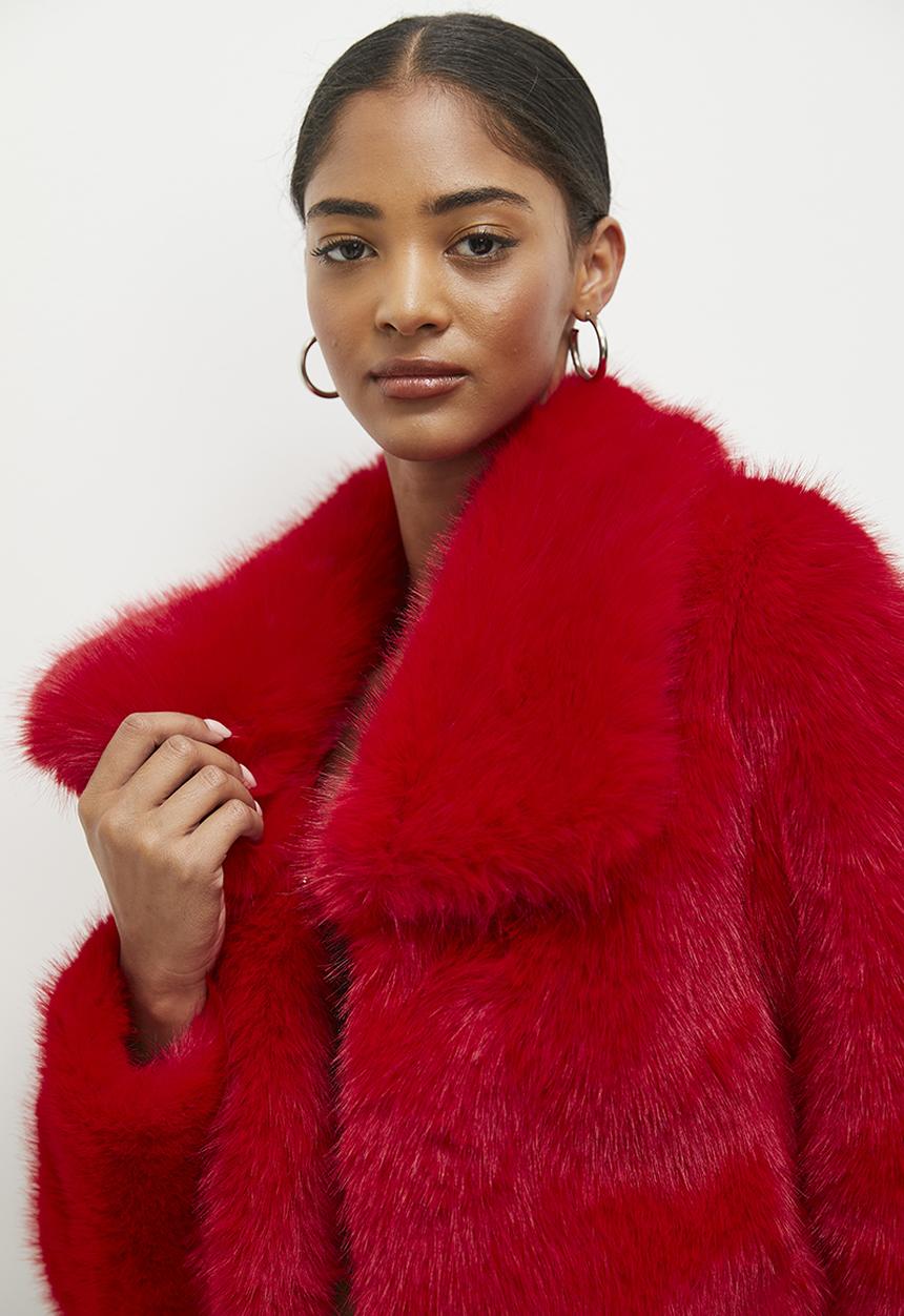 SISSY BOY - Full Fur Bolero Jacket - Red