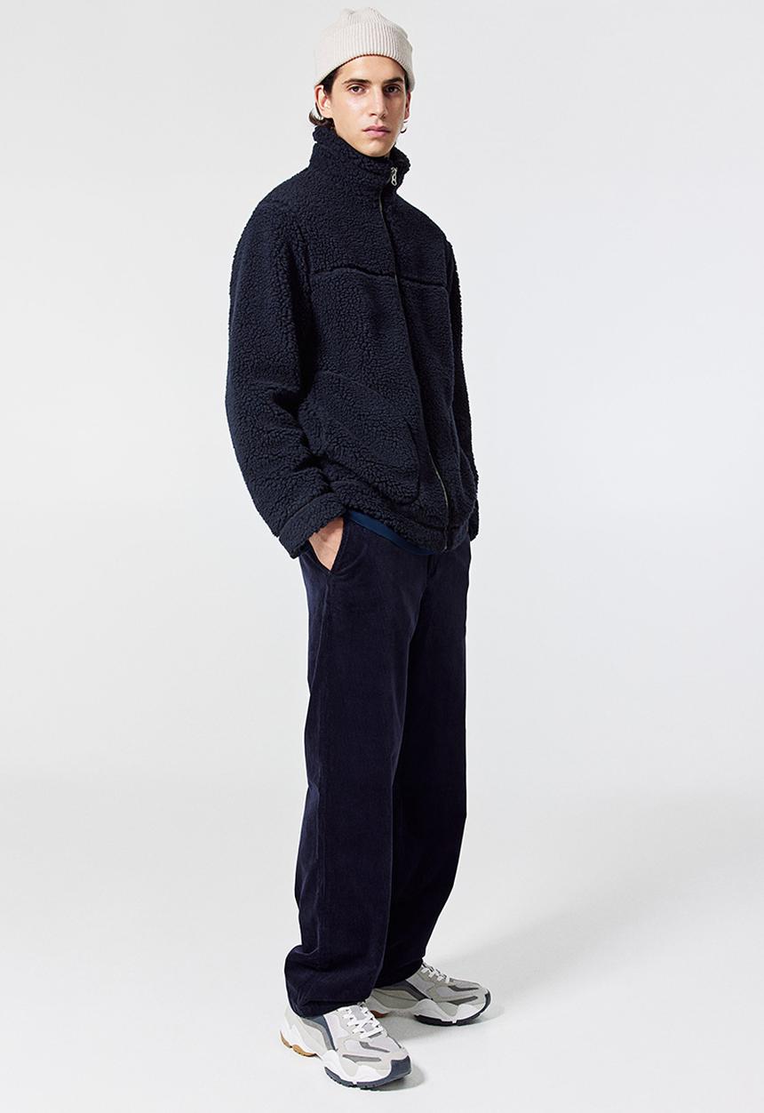 H&M - Regular fit teddy jacket - dark blue
