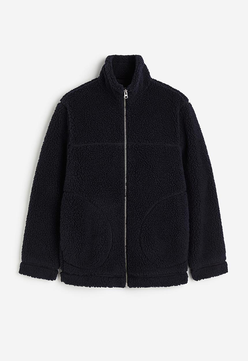 H&M - Regular fit teddy jacket - dark blue