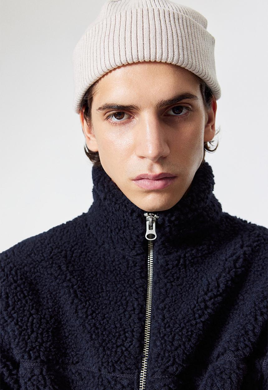H&M - Regular fit teddy jacket - dark blue
