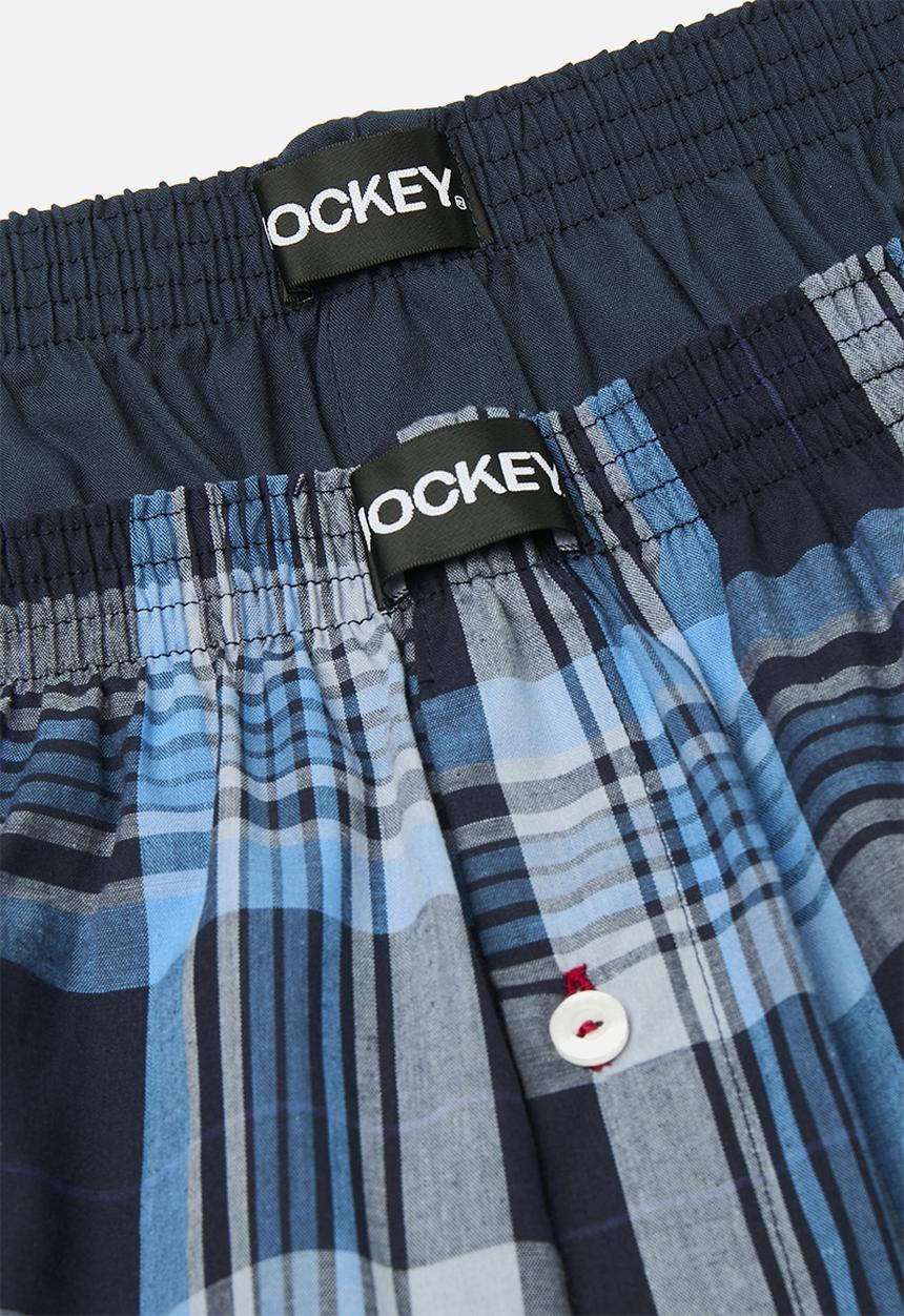 Jockey - 2 Pack woven boxer - Blue Odessy & Midnight Navy