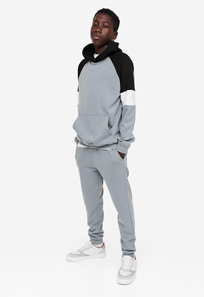 H&M - 2-piece sweatshirt set - grey/block-coloured