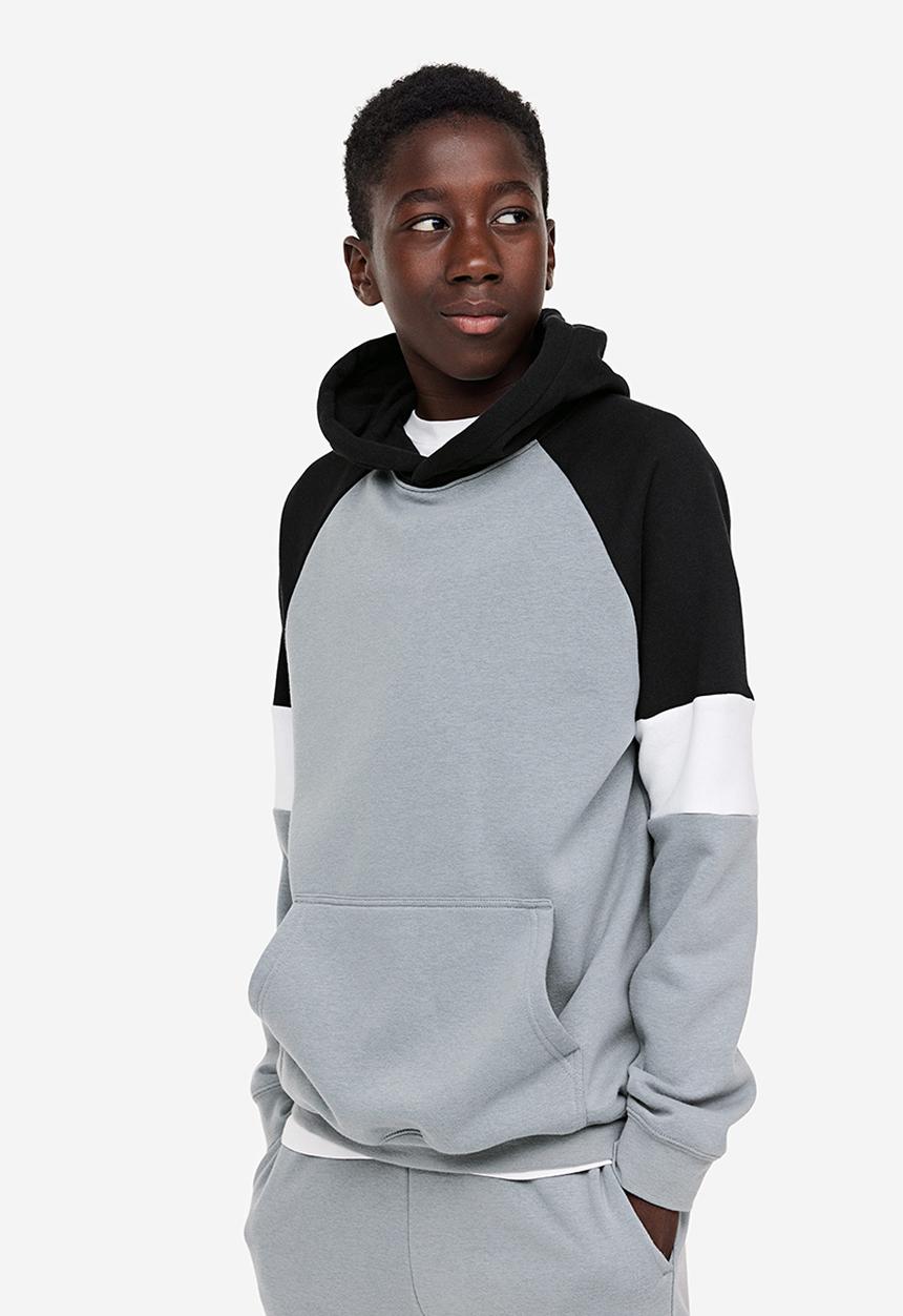 H&M - 2-piece sweatshirt set - grey/block-coloured