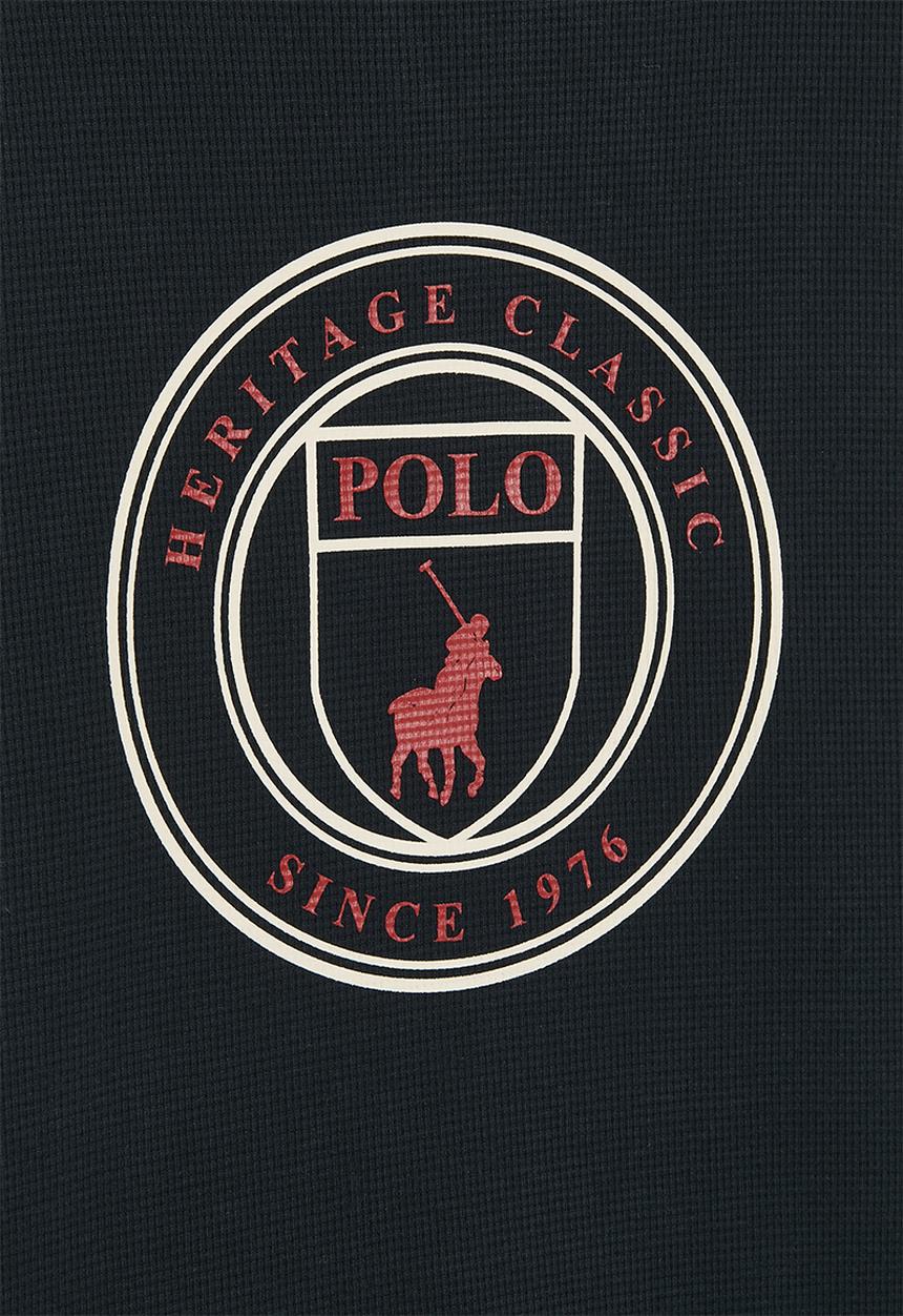 POLO - Boys patrick textured long sleeve tee - navy