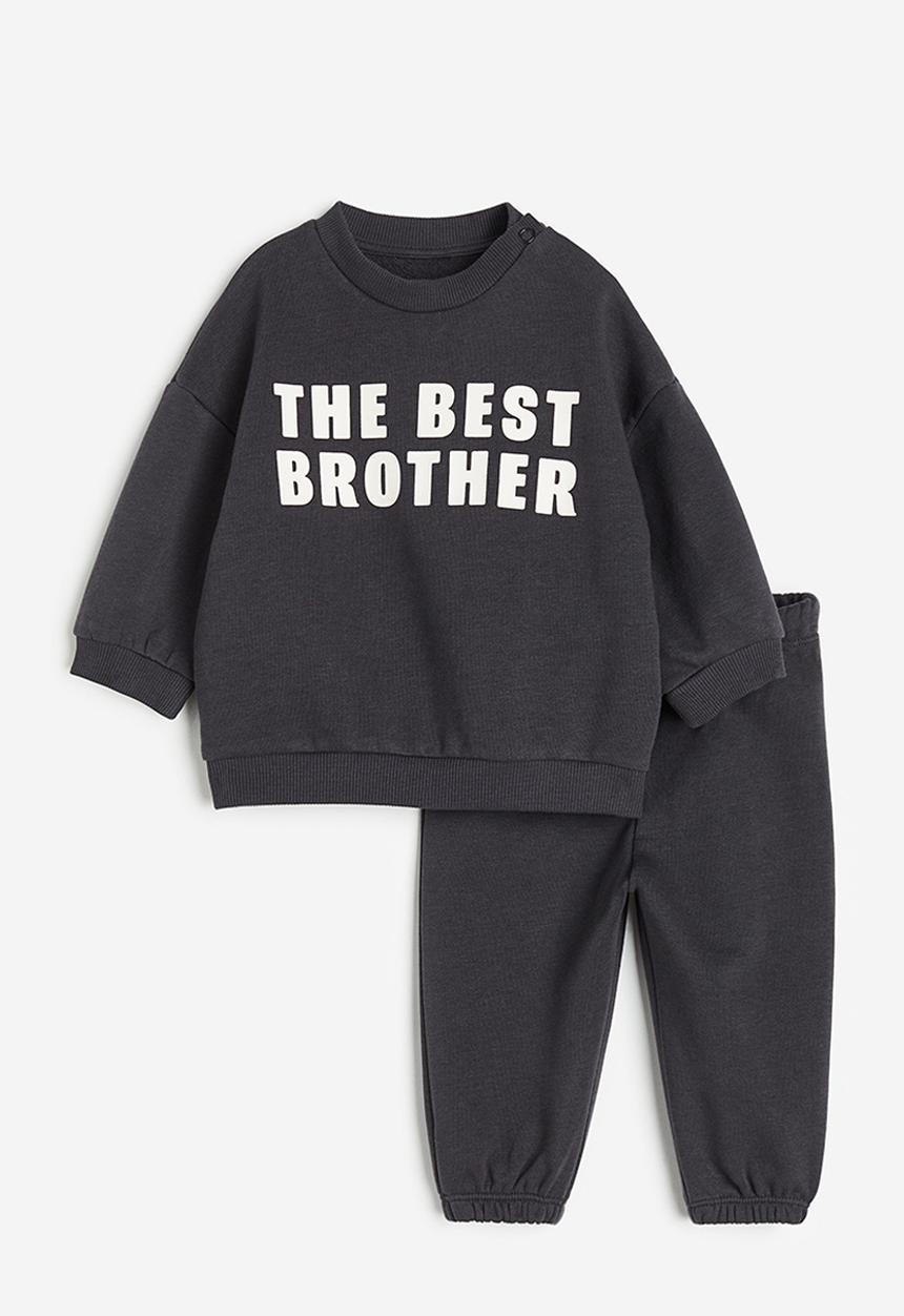 H&M - 2-piece sweatshirt set - dark grey