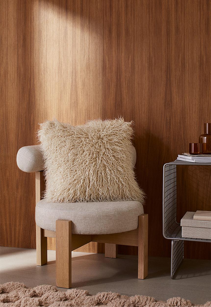 H&M - Fluffy cushion cover - light beige 