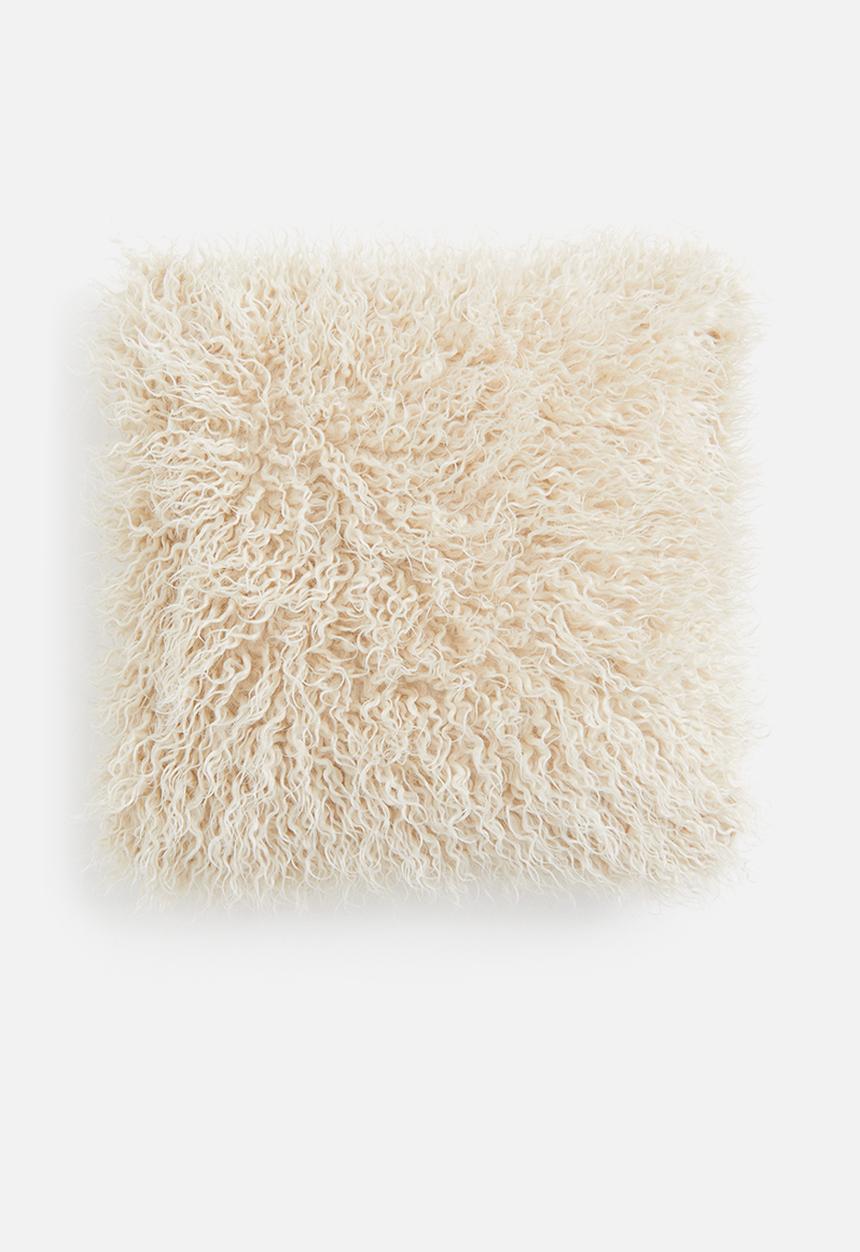 H&M - Fluffy cushion cover - light beige 