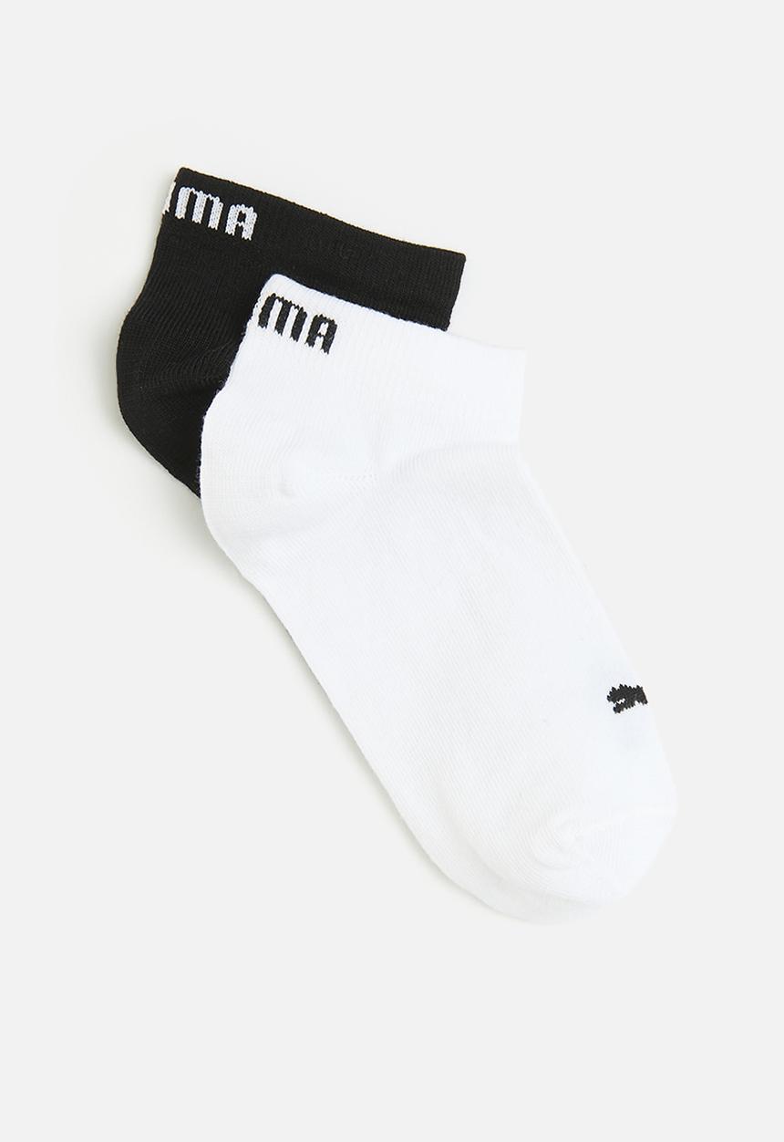 PUMA - Kids unisex 2 pack low cat sock - white/black