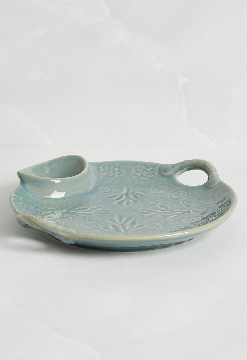 Sixth Floor - Flora platter bowl - blue 