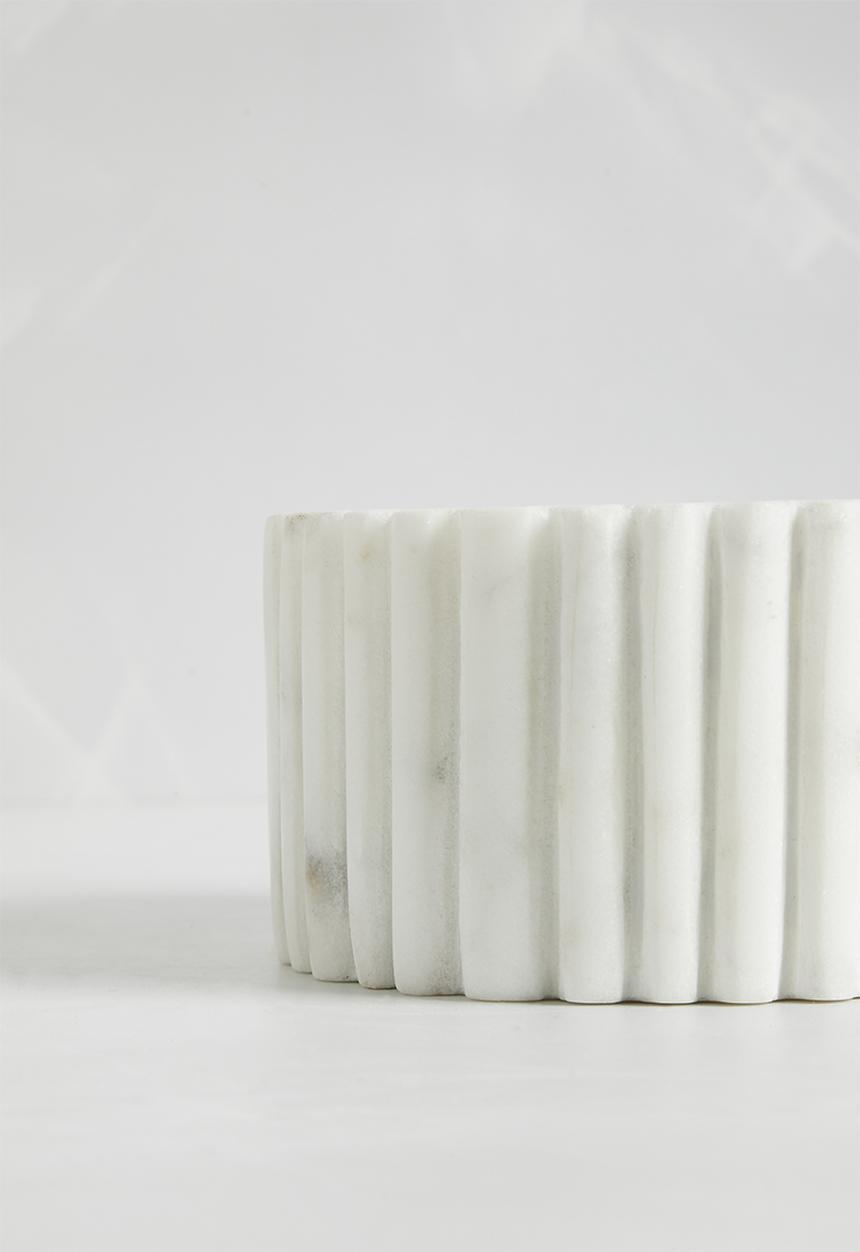 Sixth Floor - Marble Pestle & Mortar - White