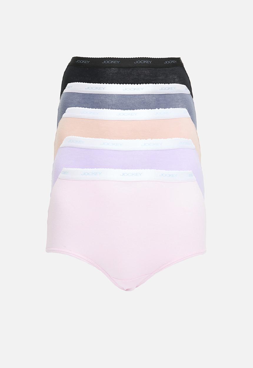 Jockey - 5 pack plain full briefs - multi 