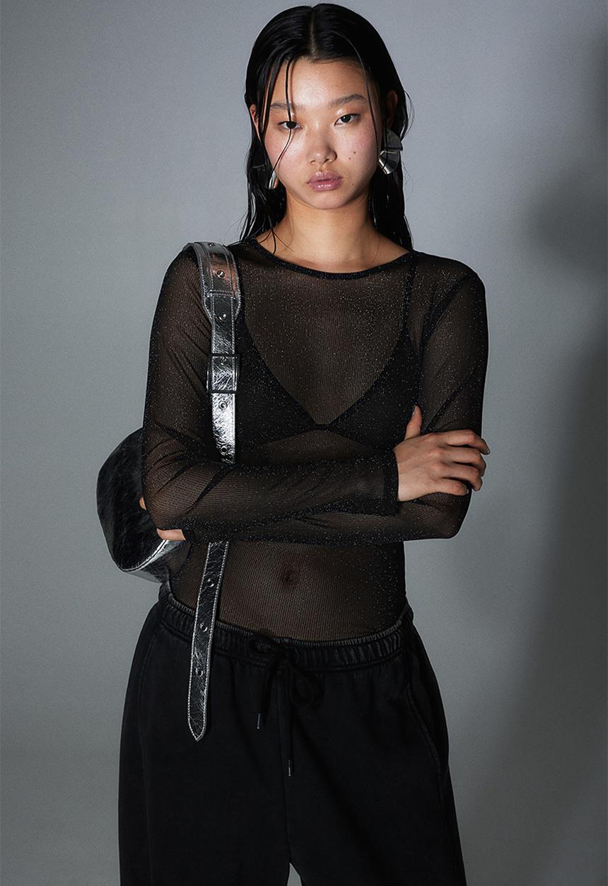 H&M - Long-sleeved top - black