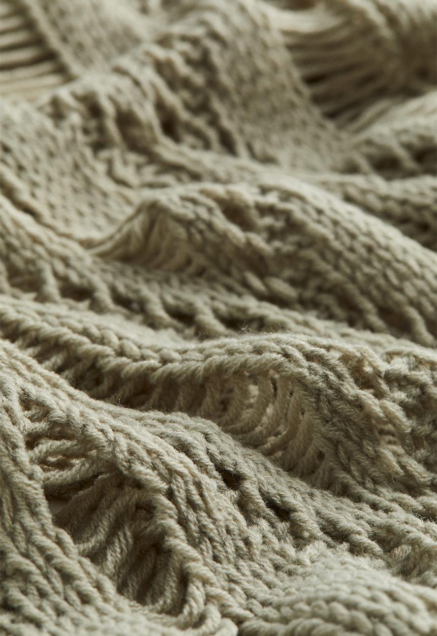 H&M - Ladder-stitch-look jumper - light khaki green