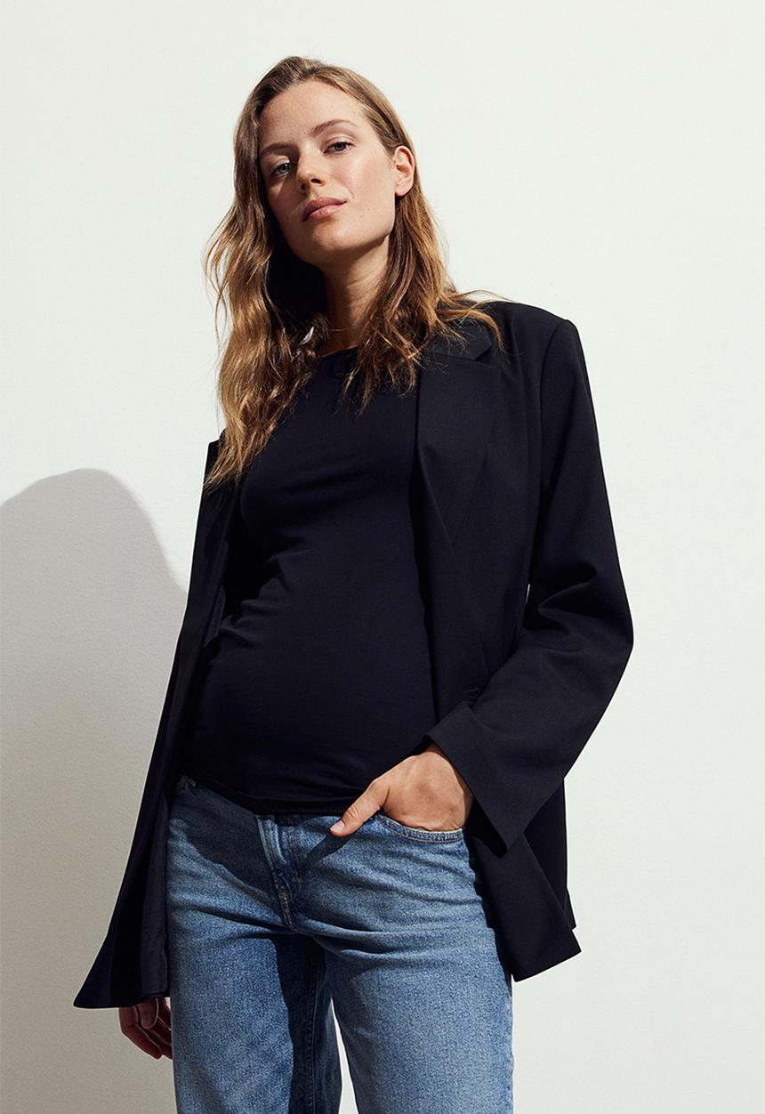 H&M - Mama cotton jersey top - black