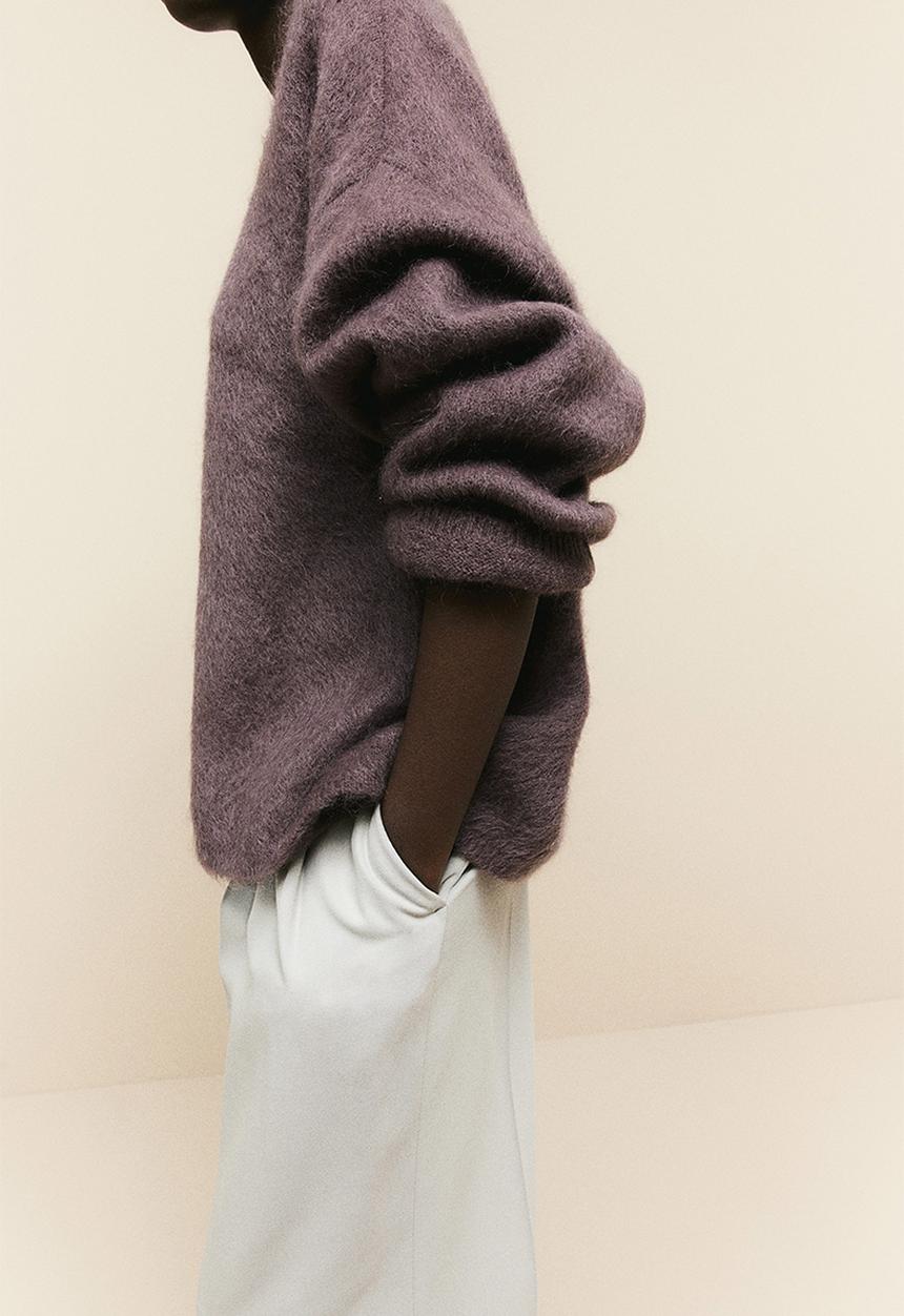 H&M - Oversized mohair-blend jumper - dark brown 