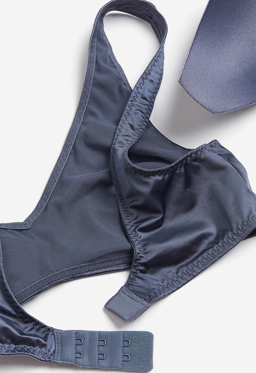 H&M - Satin padded bra - blue