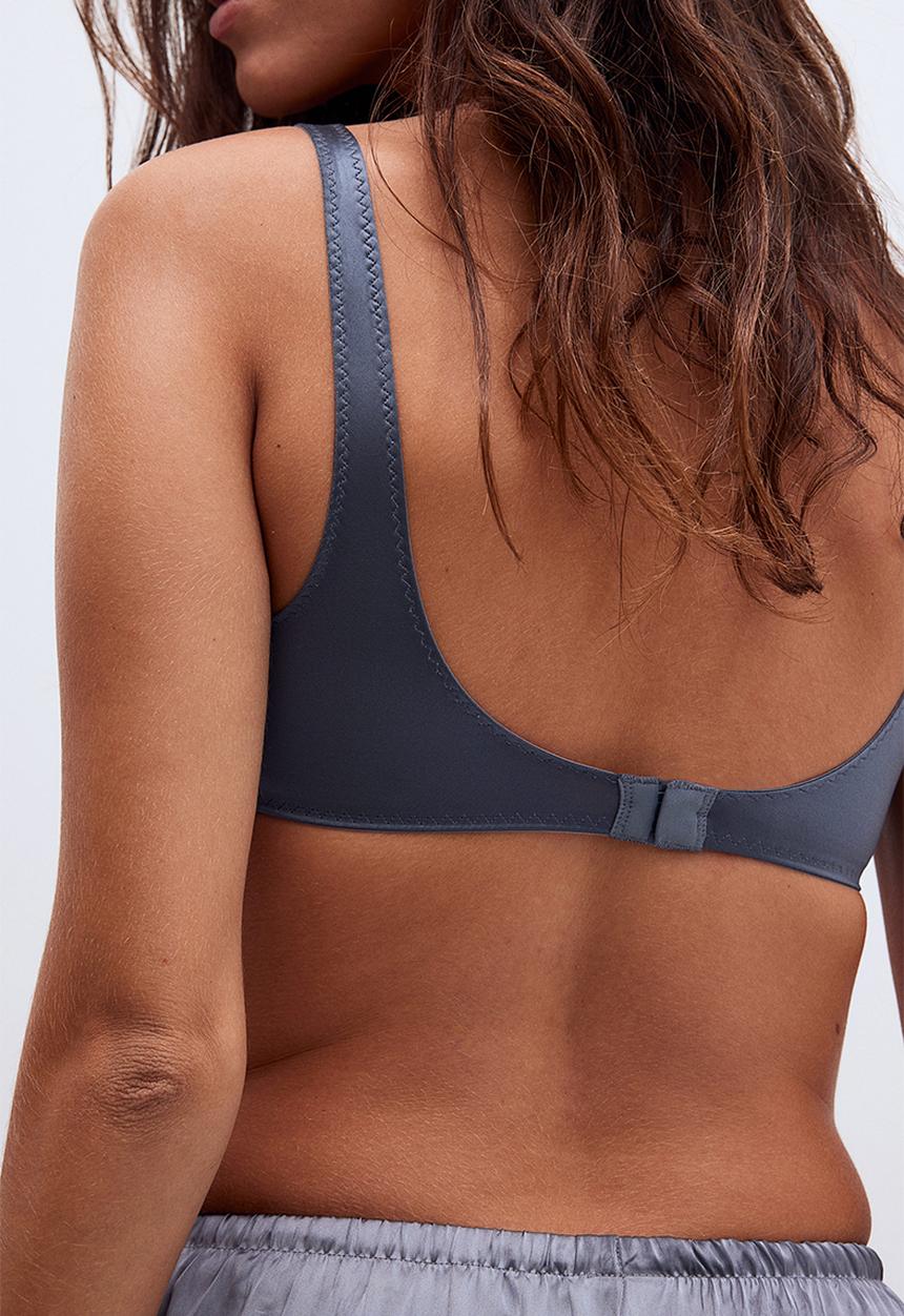 H&M - Satin padded bra - blue