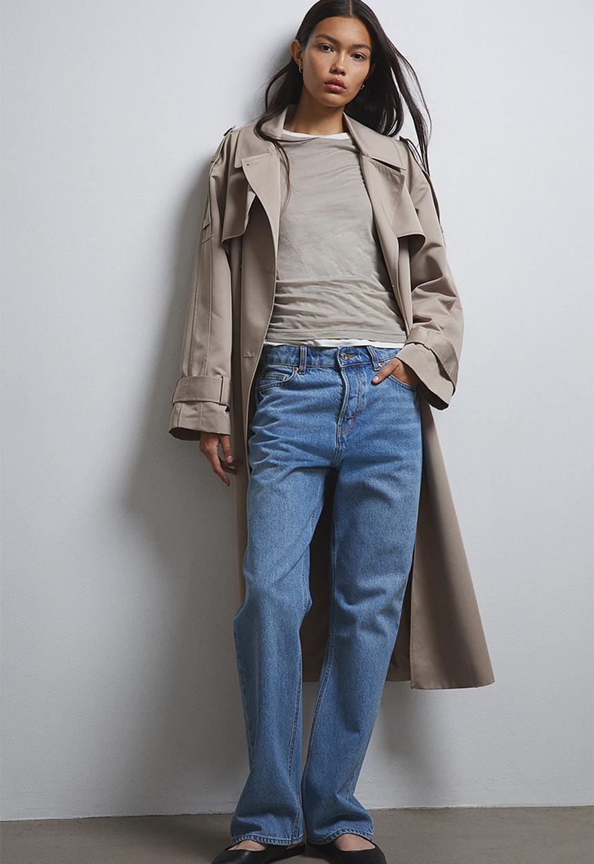 H&M - Straight high jeans - light denim blue