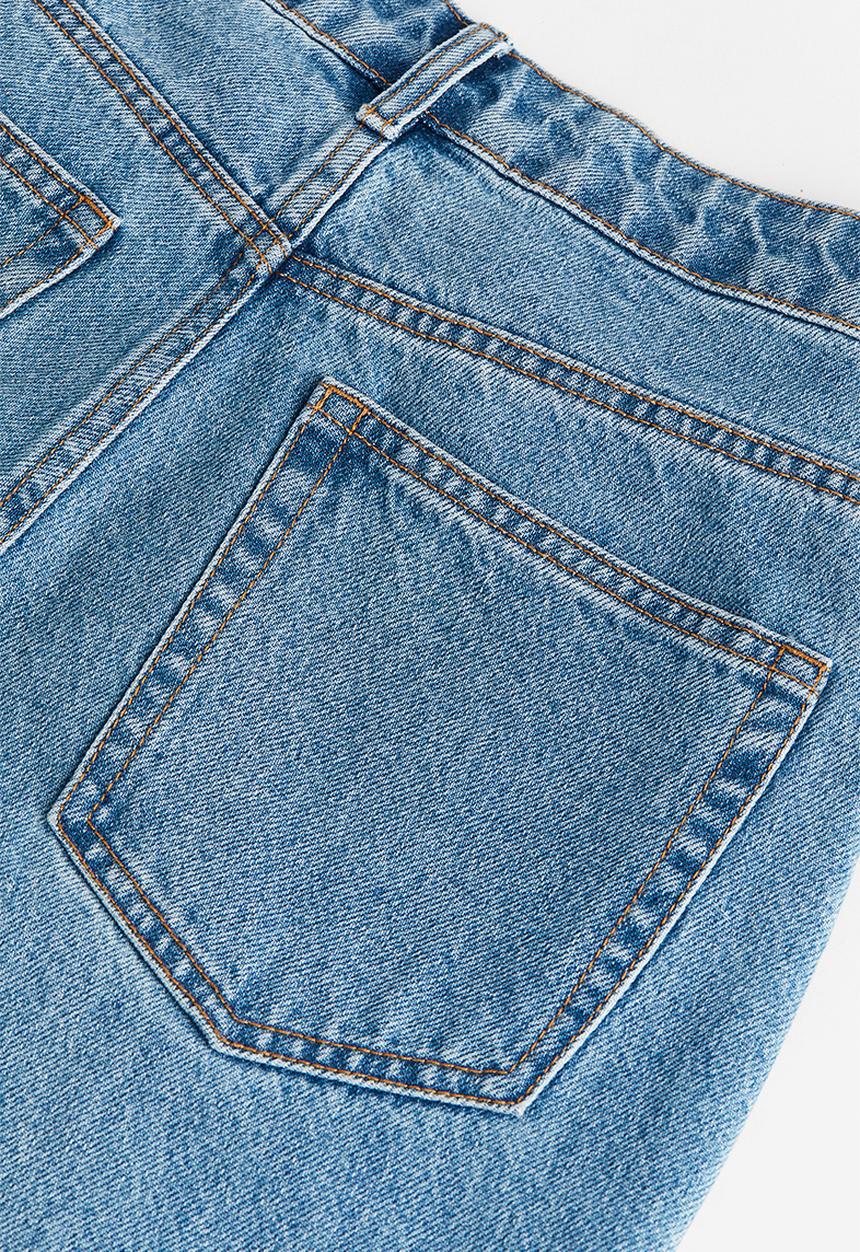 H&M - Straight high jeans - light denim blue