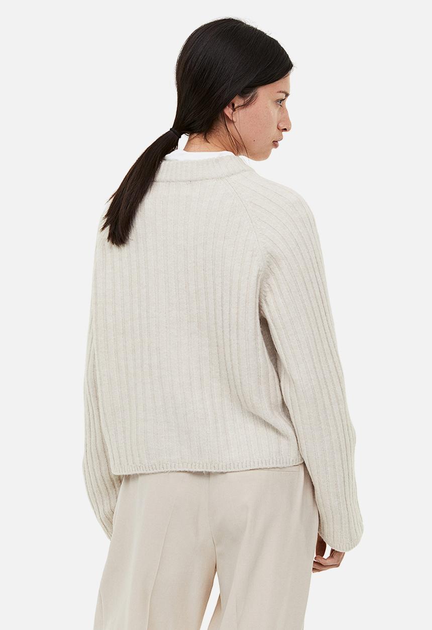 H&M - Rib-knit jumper - light greige