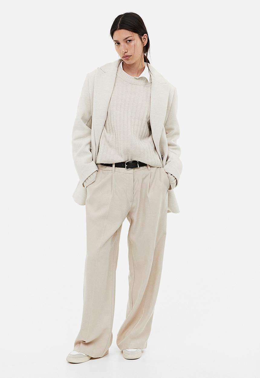 H&M - Rib-knit jumper - light greige