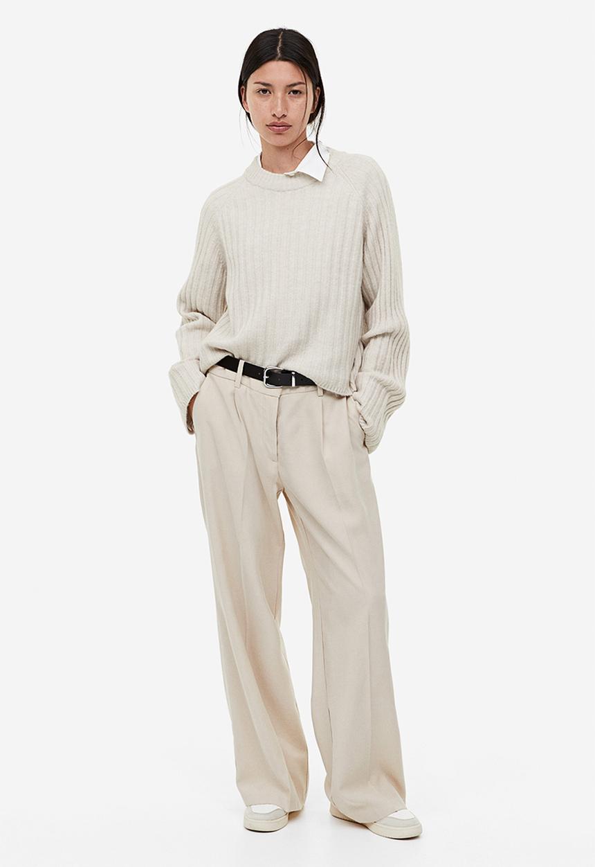H&M - Rib-knit jumper - light greige