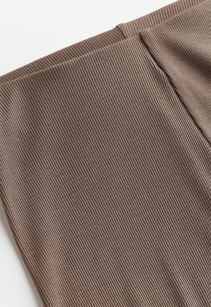 H&M - Ribbed leggings - beige