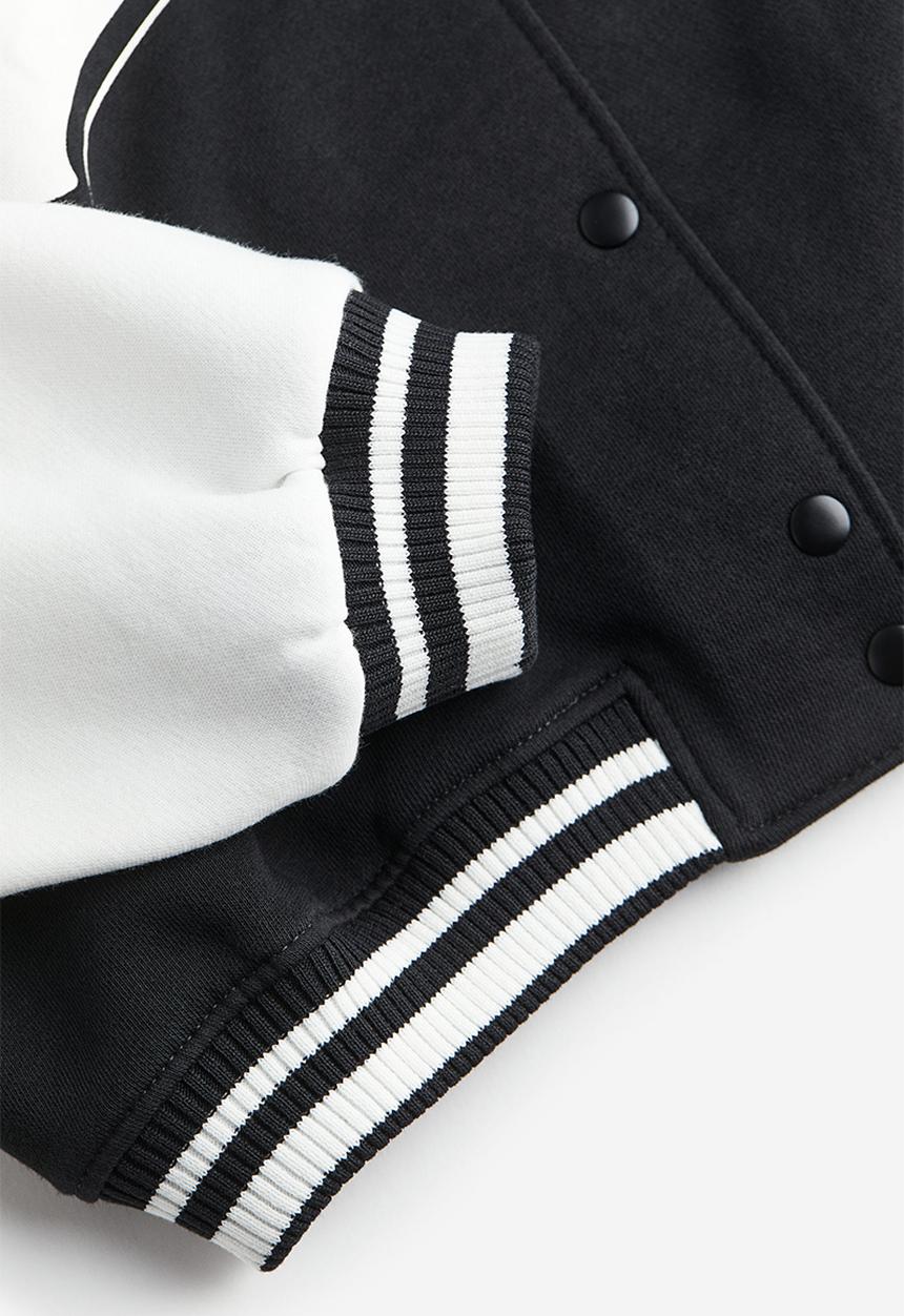 H&M - Oversized baseball jacket - black multi