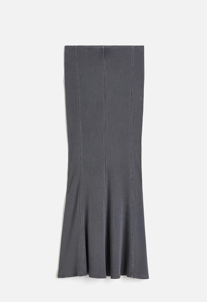H&M - Ribbed mermaid skirt - grey