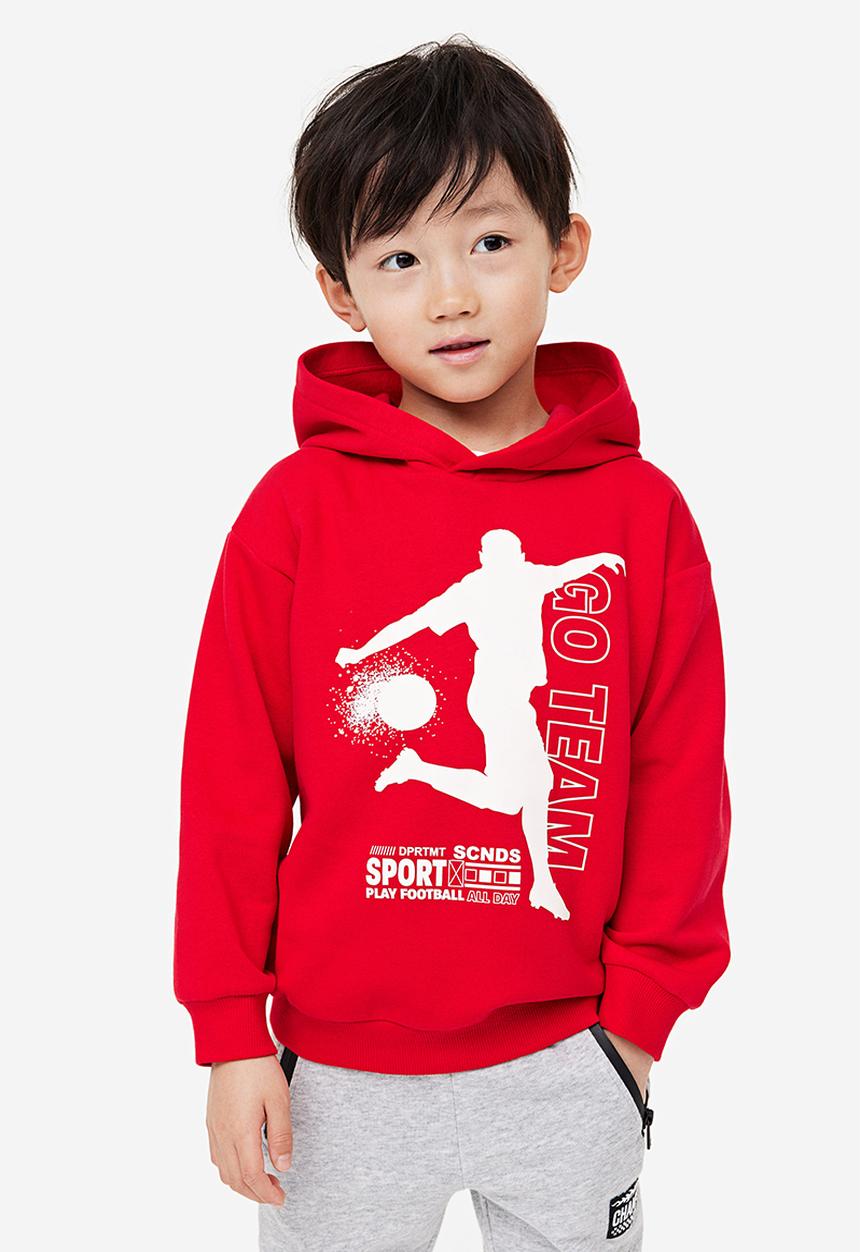 H&M - Printed hoodie - red multi