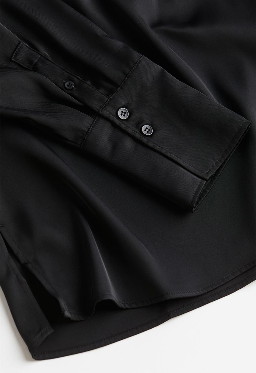 H&M - Tie-detail blouse - black