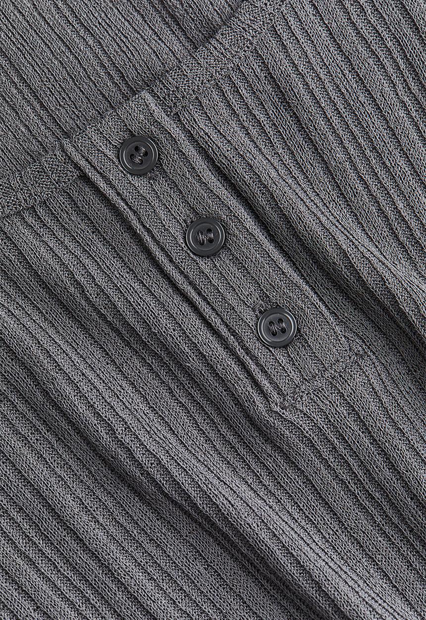 H&M - Ribbed jersey dress - dark grey