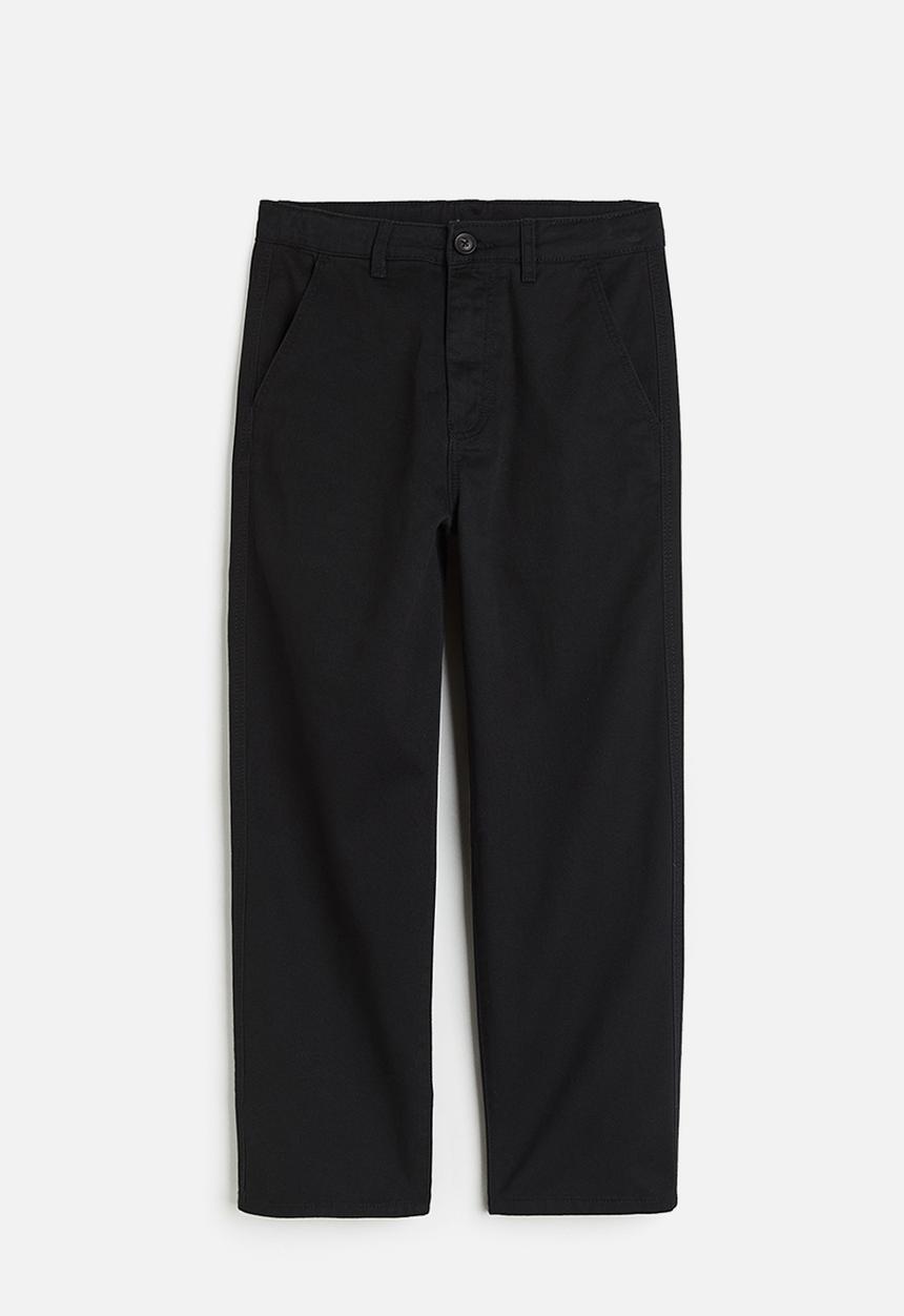 H&M - Relaxed fit chinos - black