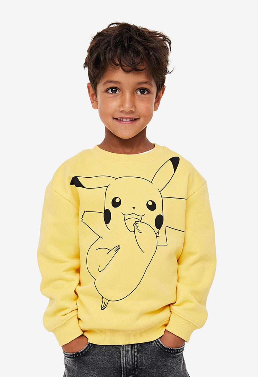 H&M - Printed sweatshirt - yellow pokémon