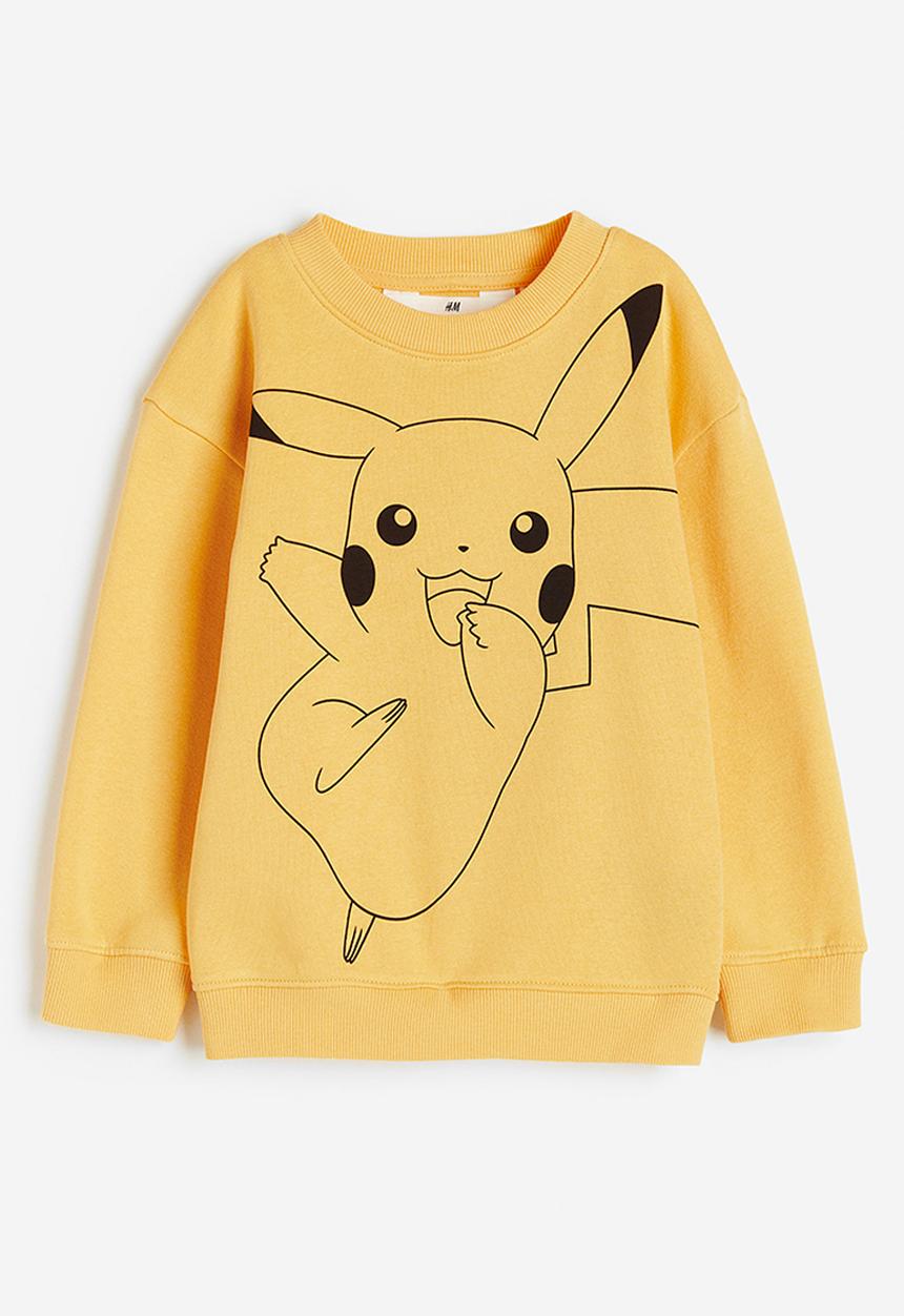 H&M - Printed sweatshirt - yellow pokémon