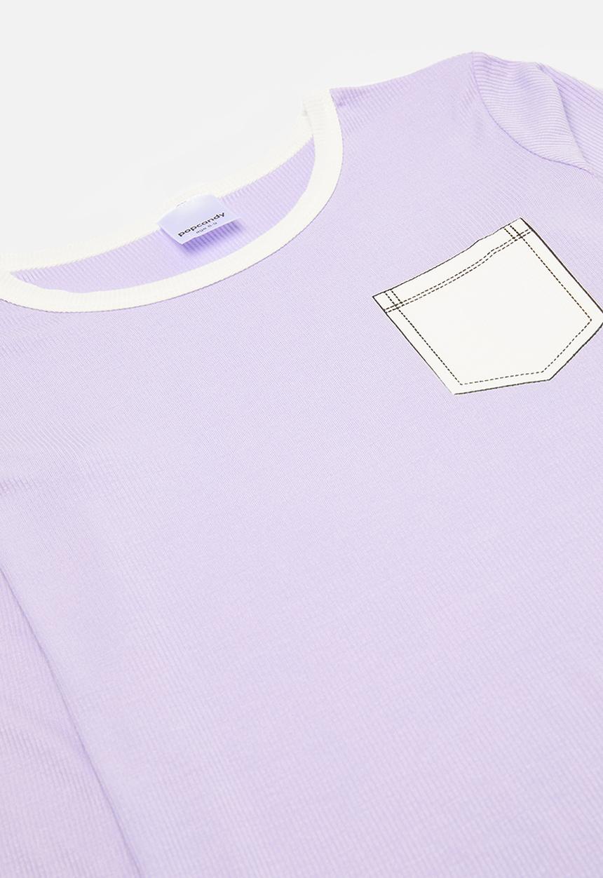 Pop Candy - Contast pocket pj set - lilac
