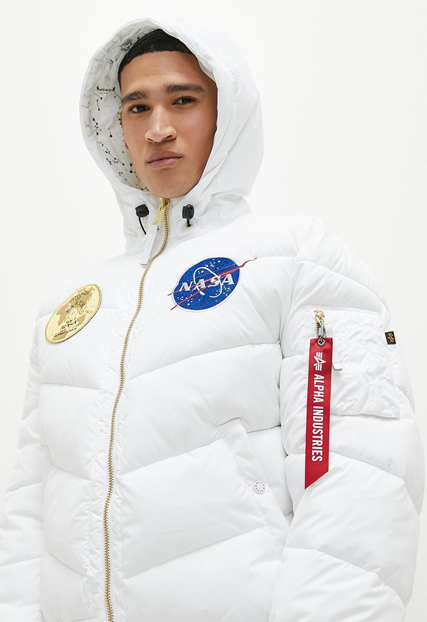 Alpha Industries - Hooded puffer voyager - white