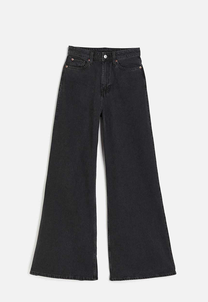 H&M - Wide high jeans - black