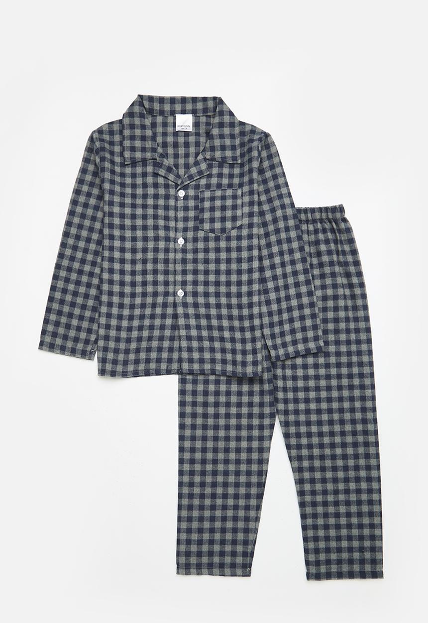 Pop Candy - Check pj set - dark blue