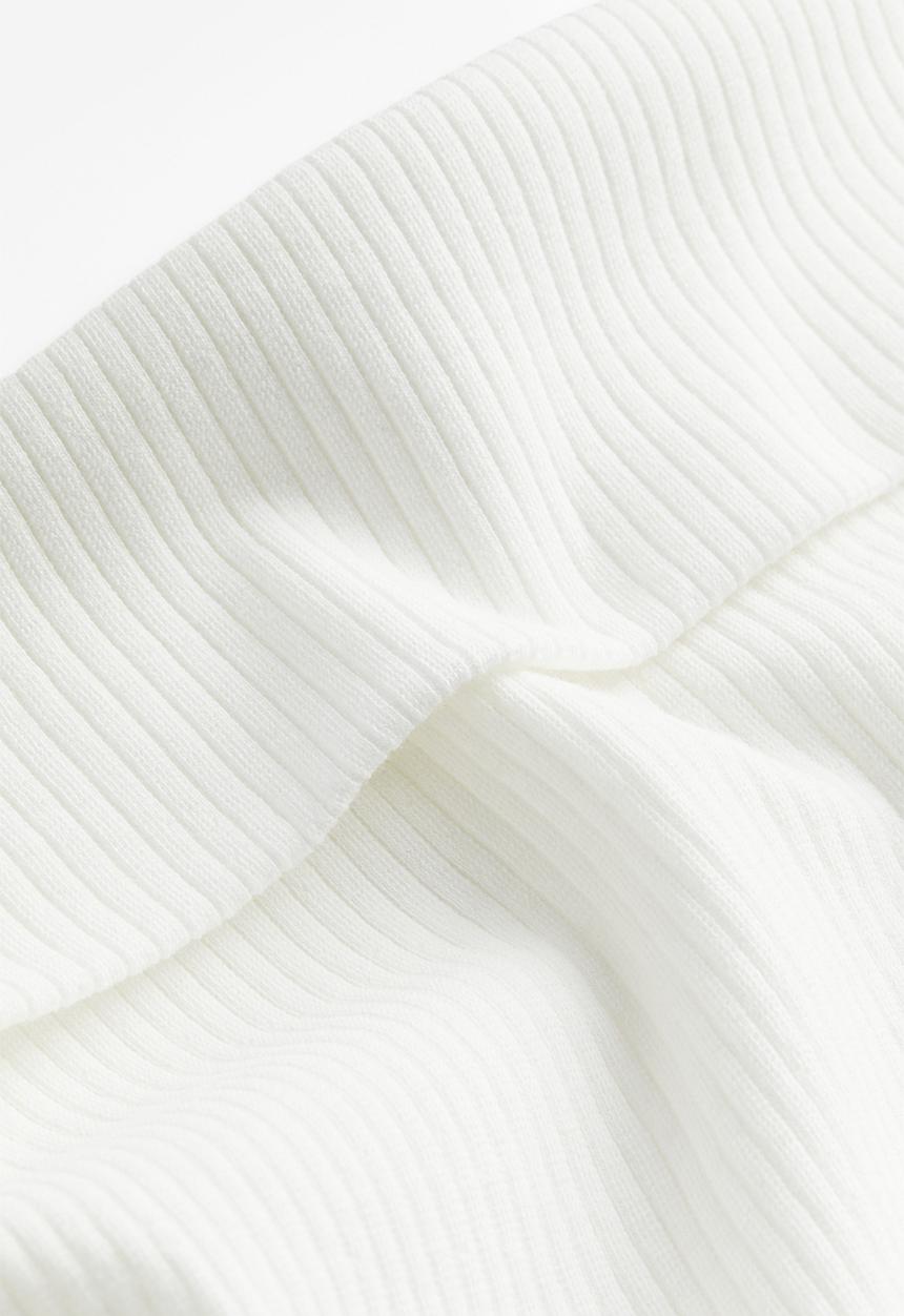 H&M - Ribbed off-the-shoulder top - white