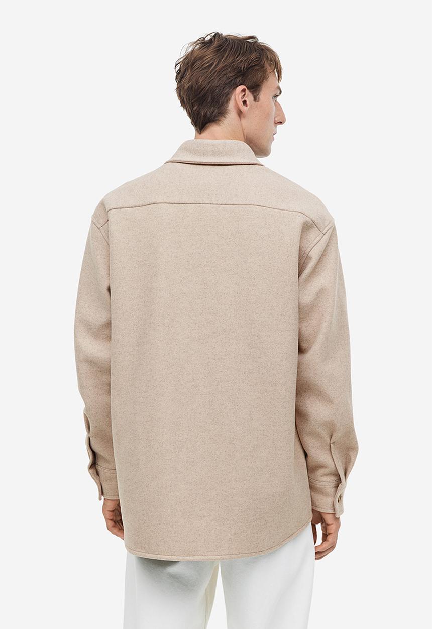 H&M - Loose fit overshirt - beige