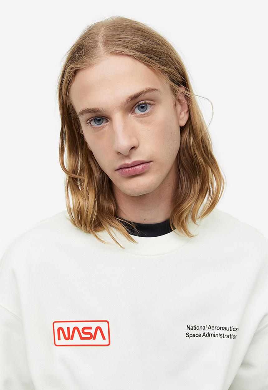 H&M - Relaxed fit sweatshirt - white