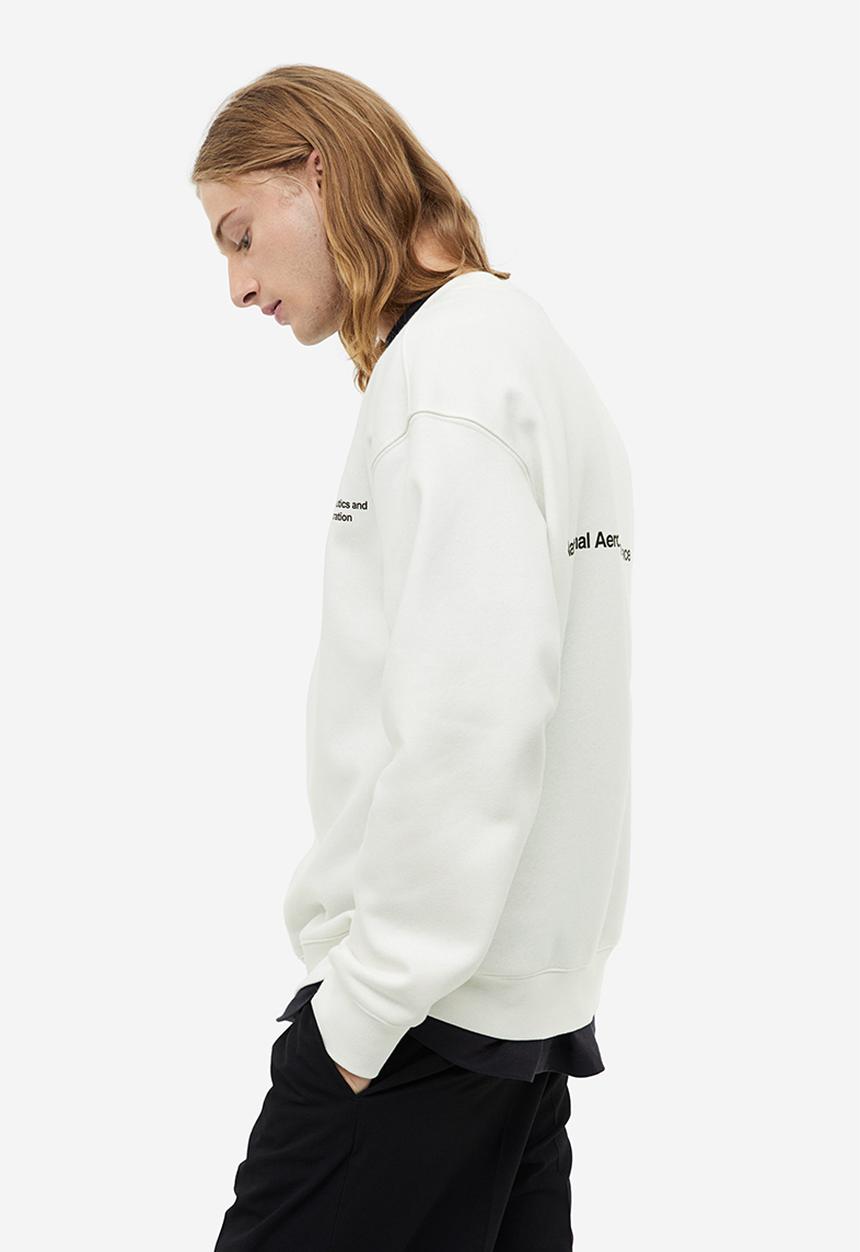 H&M - Relaxed fit sweatshirt - white