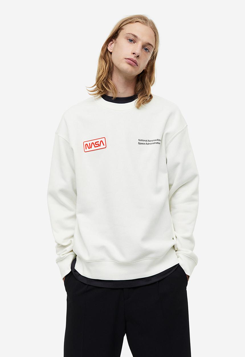 H&M - Relaxed fit sweatshirt - white